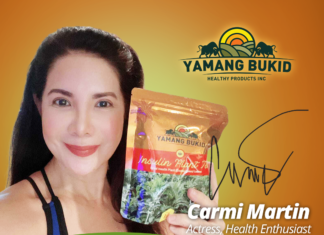 Carmi Martin advocates healthy living with Yamang Bukid’s Insulin Plant Tea