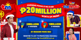 Double up the good vibes with up to ₱20 million prizes at stake at TM’s 12-week FunPasko Raffle