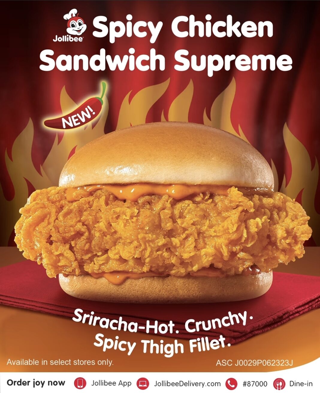 Jollibee comes in Sriracha-Hot with the new Spicy Chicken Sandwich ...