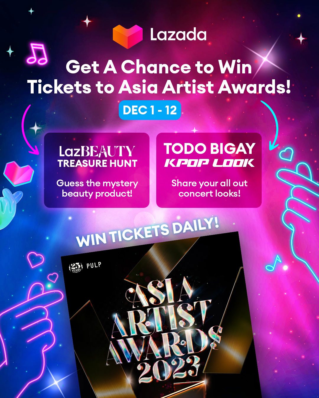 Witness the 2023 Asia Artist Awards Live with Lazada Philippines