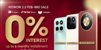 HONOR 2.2 Feb-ibig Sale is here! Get 0% interest in up to 6 months installment!